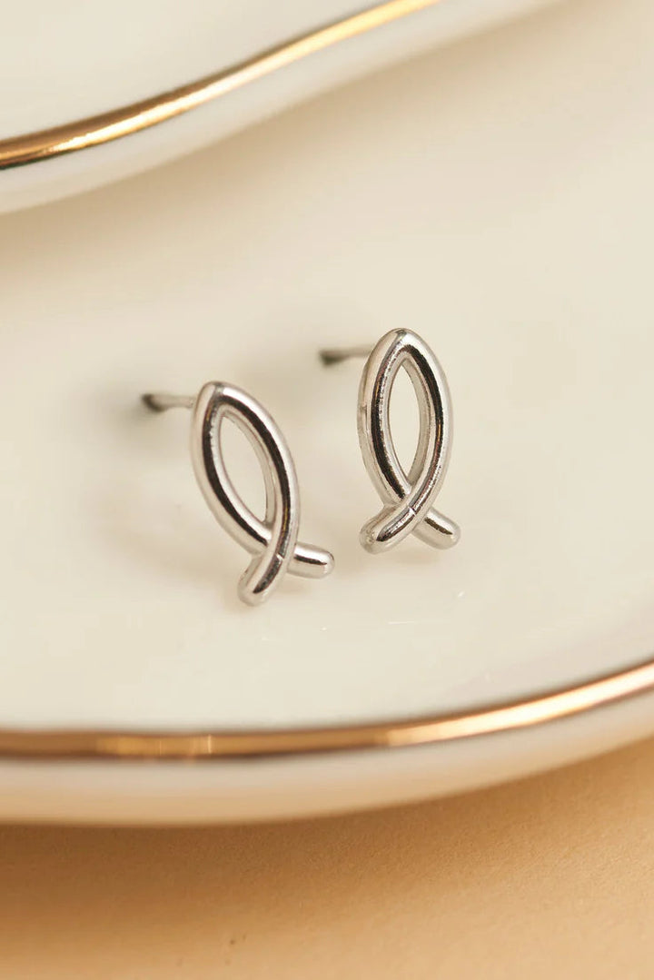 Narelle Waterproof Ichthys Stud Earrings