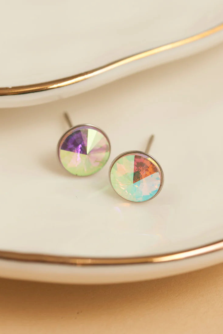 Narelle Waterproof Rivoli Crystal Stud Earrings