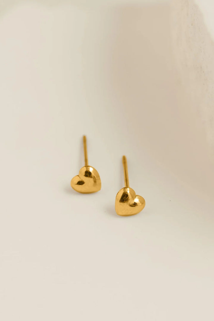 Narelle Waterproof Puffy Heart Stud Earrings