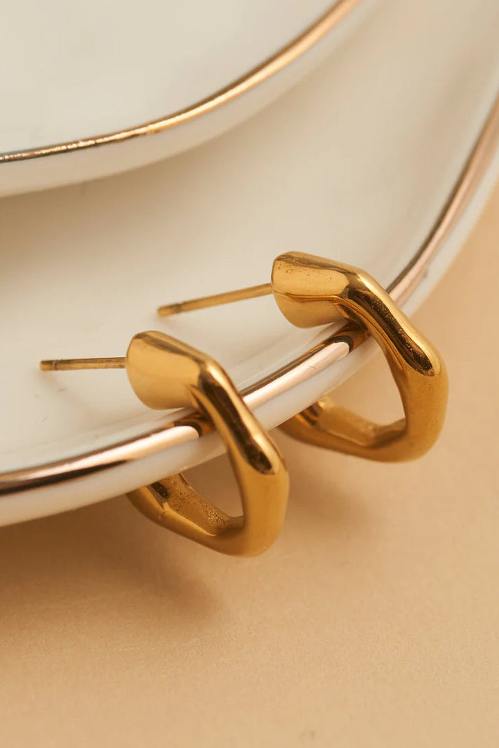 Narelle Waterproof Bamboo C-Hoop Earrings