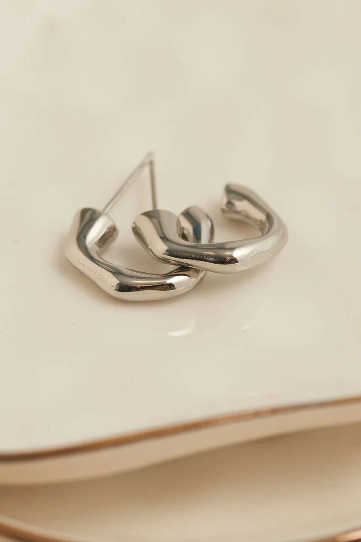Narelle Waterproof Bamboo C-Hoop Earrings