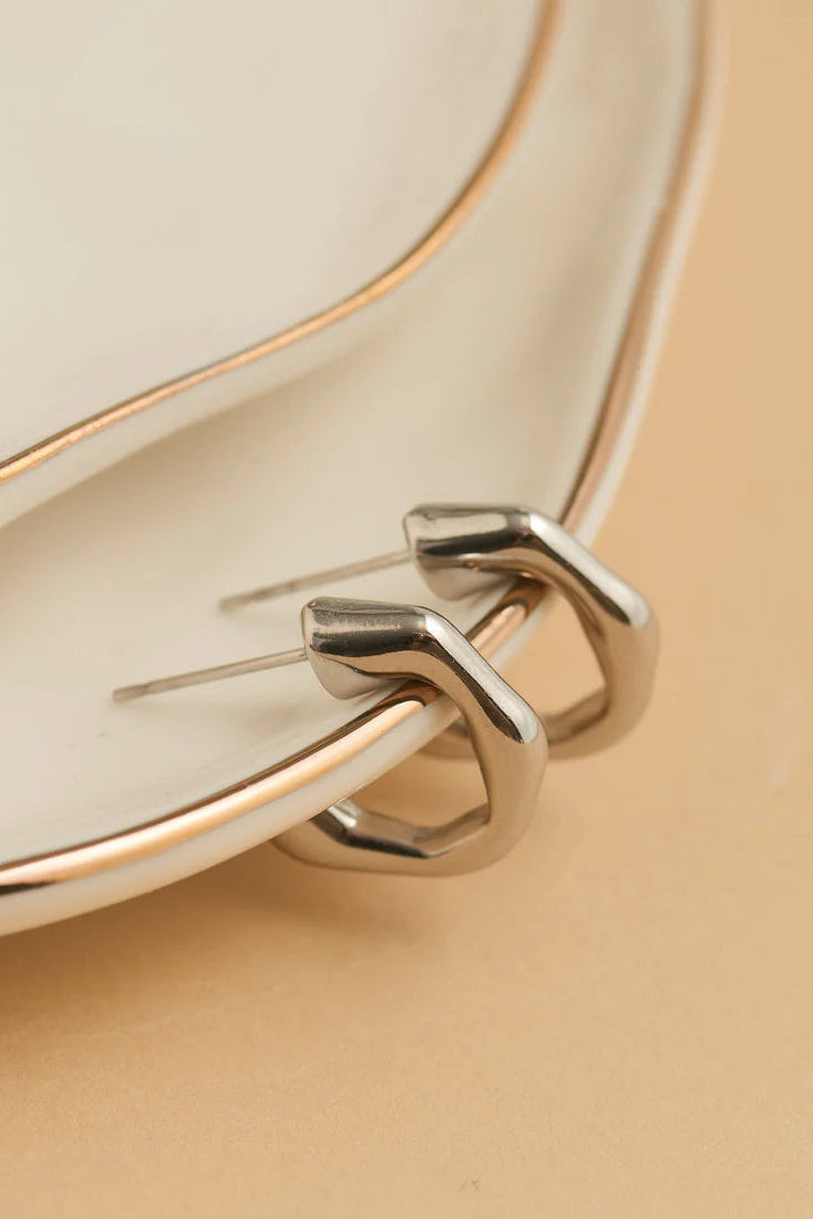 Narelle Waterproof Bamboo C-Hoop Earrings