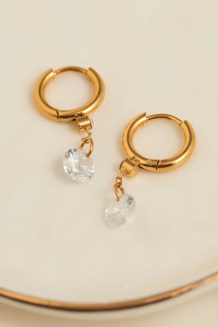 Narelle Waterproof Drop Huggie Hoop Earrings