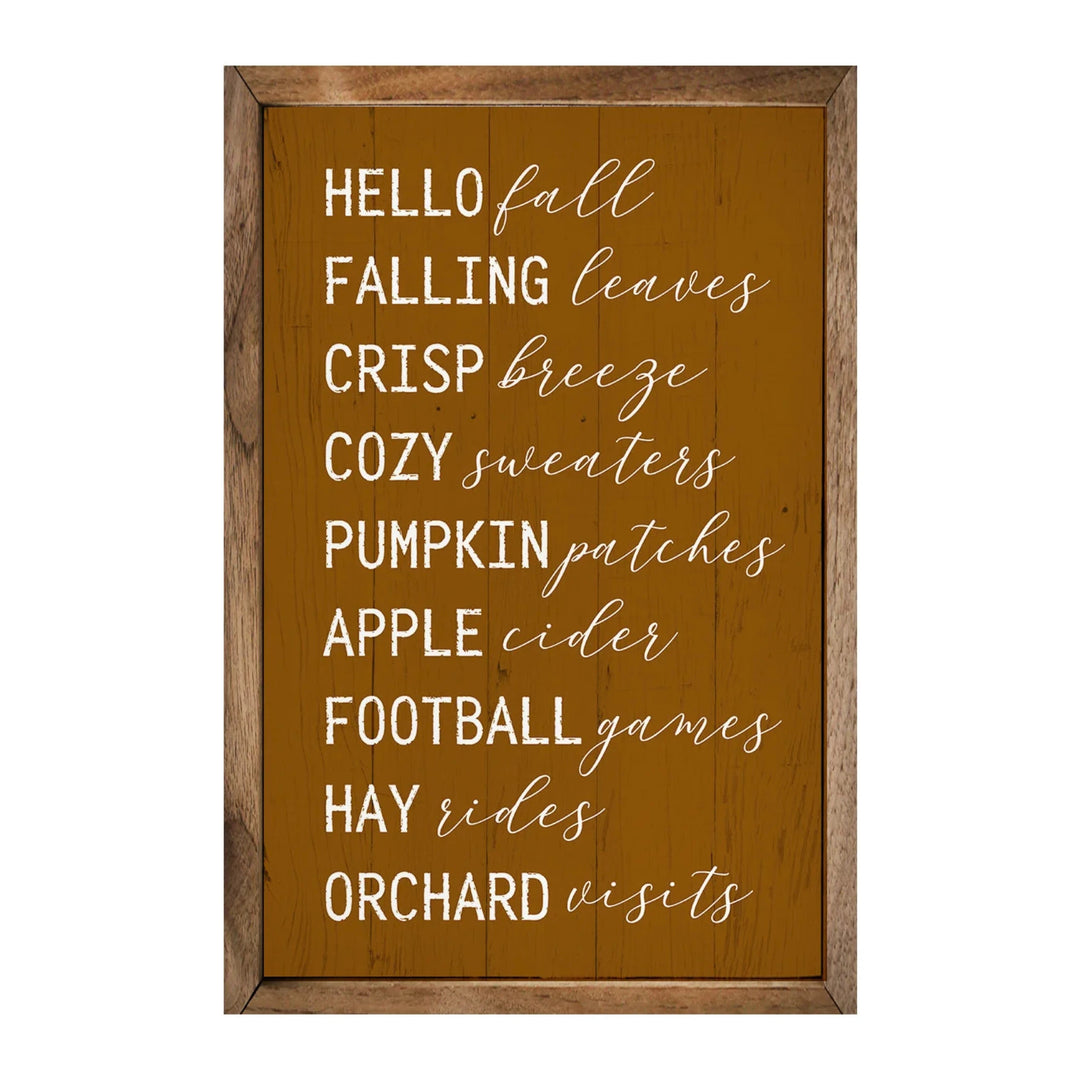 Hello Fall Favorites Sign