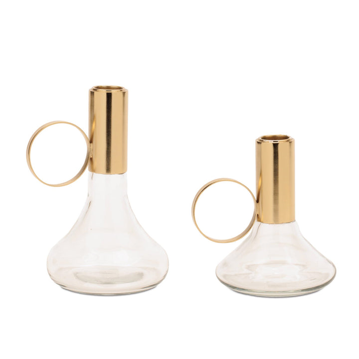Apothecary Flask Taper Candle Holder