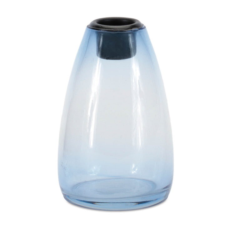 Blue Ombre Glass Taper Holder