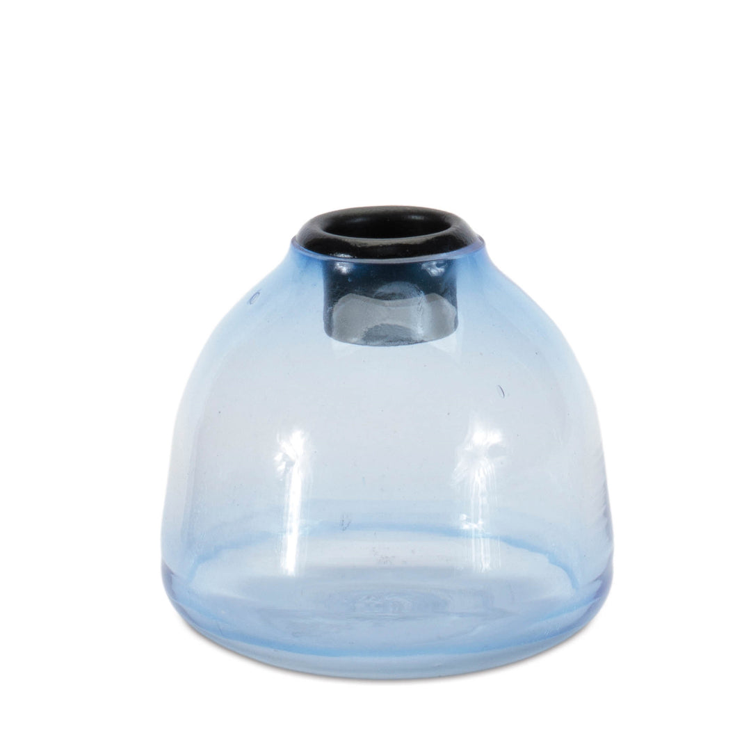Blue Ombre Glass Taper Holder