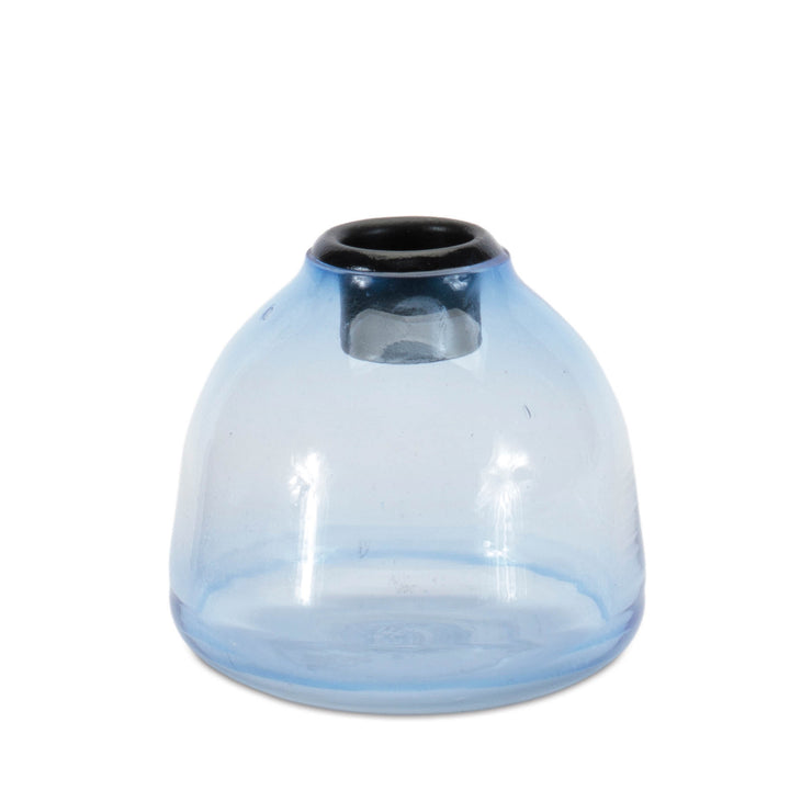 Blue Ombre Glass Taper Holder