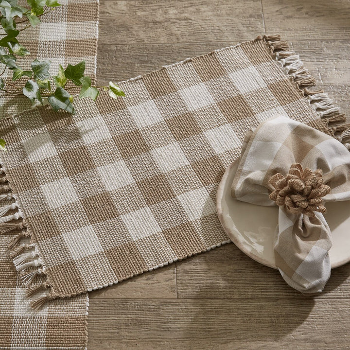 Wicklow Check Natural Placemat