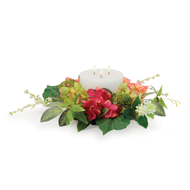 Mixed Hydrangea Candle Ring