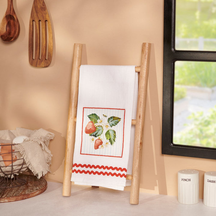 Blooming Strawberries Kitchen Towel