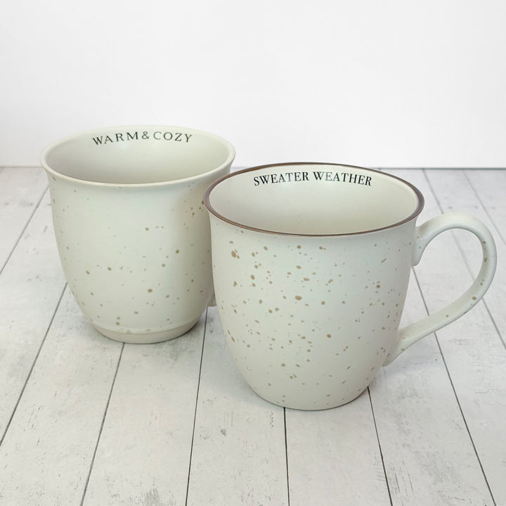 Speckled Holiday Phrase Mug