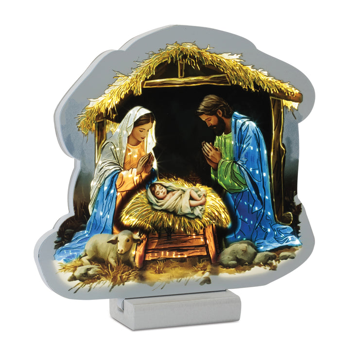 Lighted Nativity Infinity Mirror