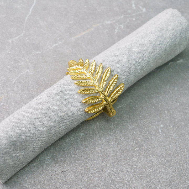 Gold Leaf Design Napkin Ring