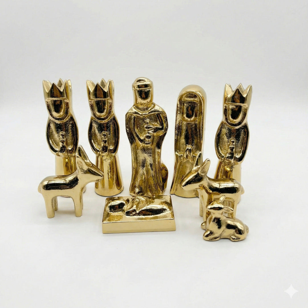 Gold Nativity Set