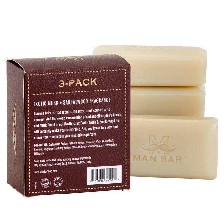 Exotic Musk & Sandalwood Mini Man Bar Pack