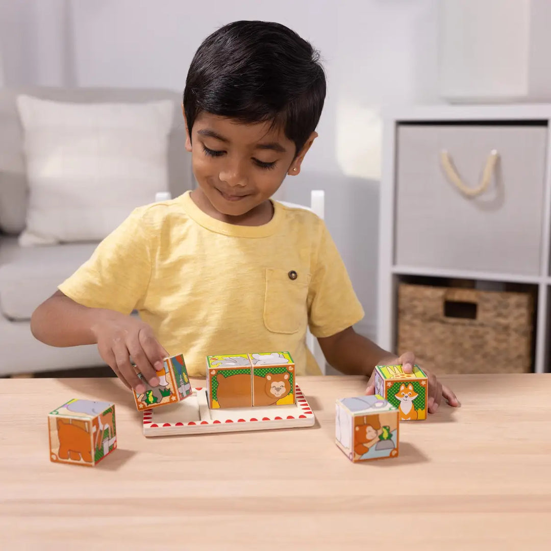 Animals 2-in-1 Wooden Cube Puzzle