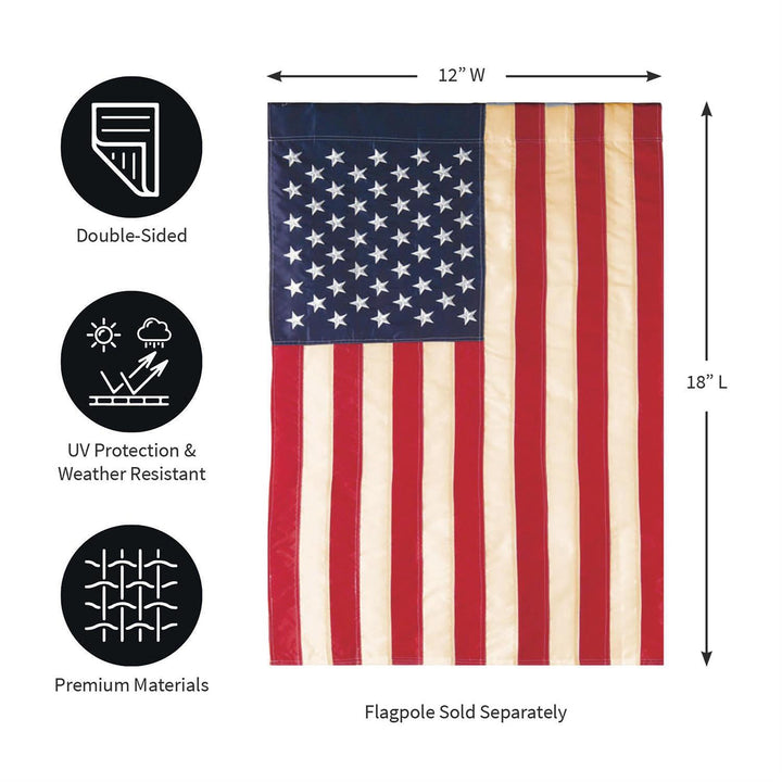 Tea Stained American Garden Flag
