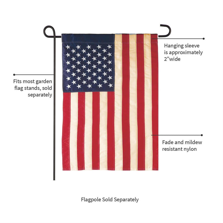 Tea Stained American Garden Flag