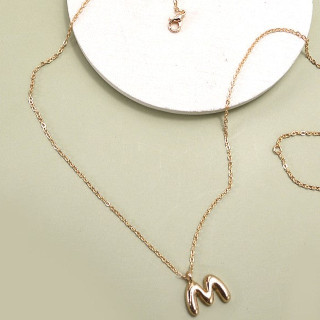 Bubble Initial Necklace