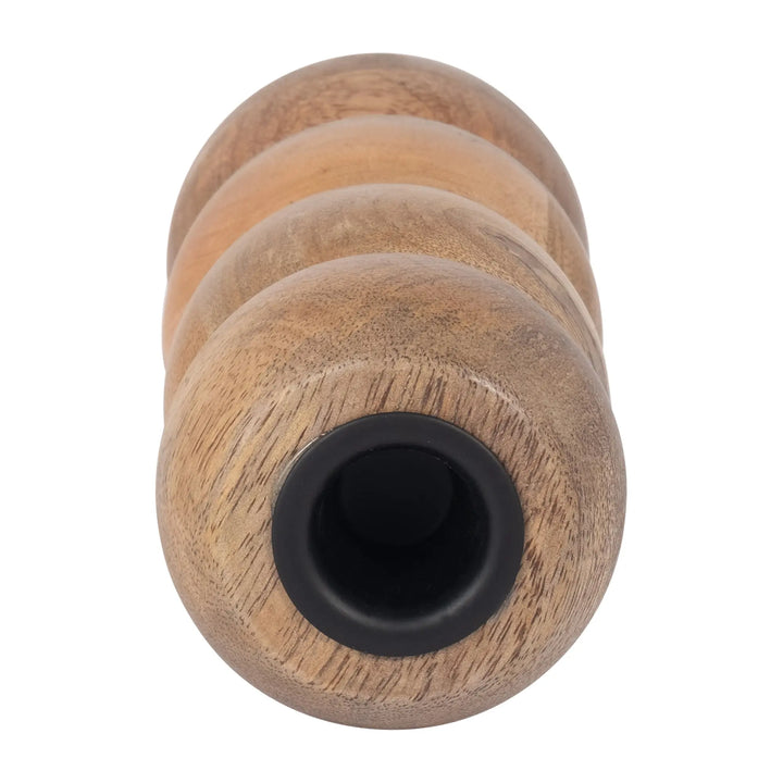 Wooden Bubble Ribbed Taper Holder