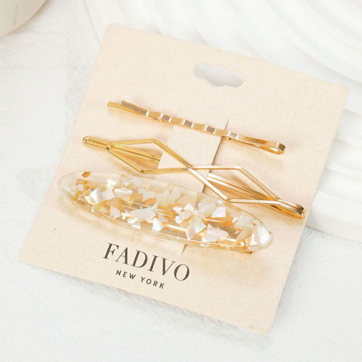Gold & Ivory Hair Pin Set
