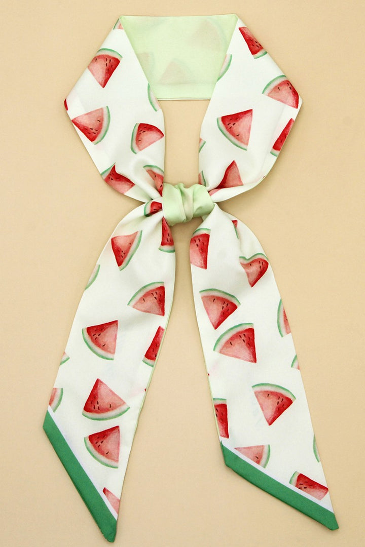 Fruit Print Twill Scarf