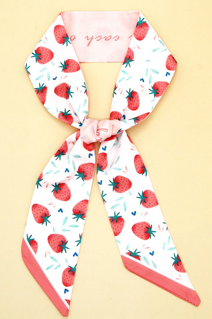 Fruit Print Twill Scarf