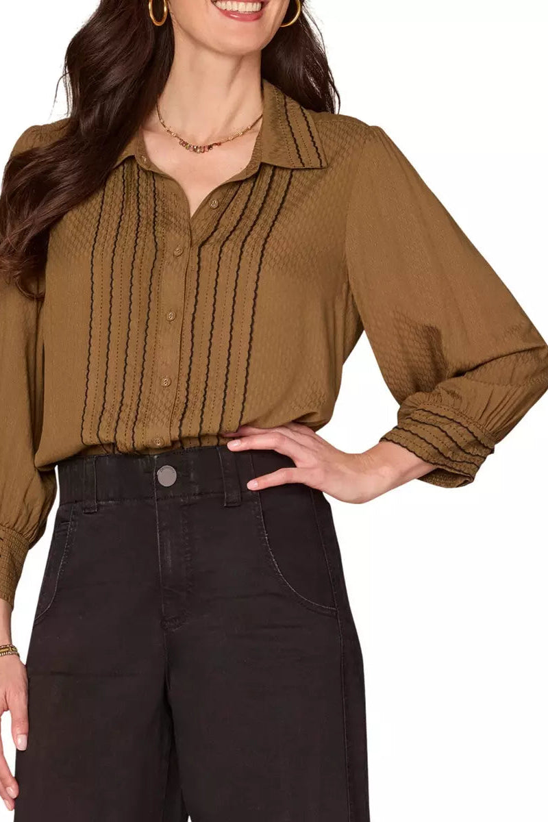 Collar Button Down Woven Top