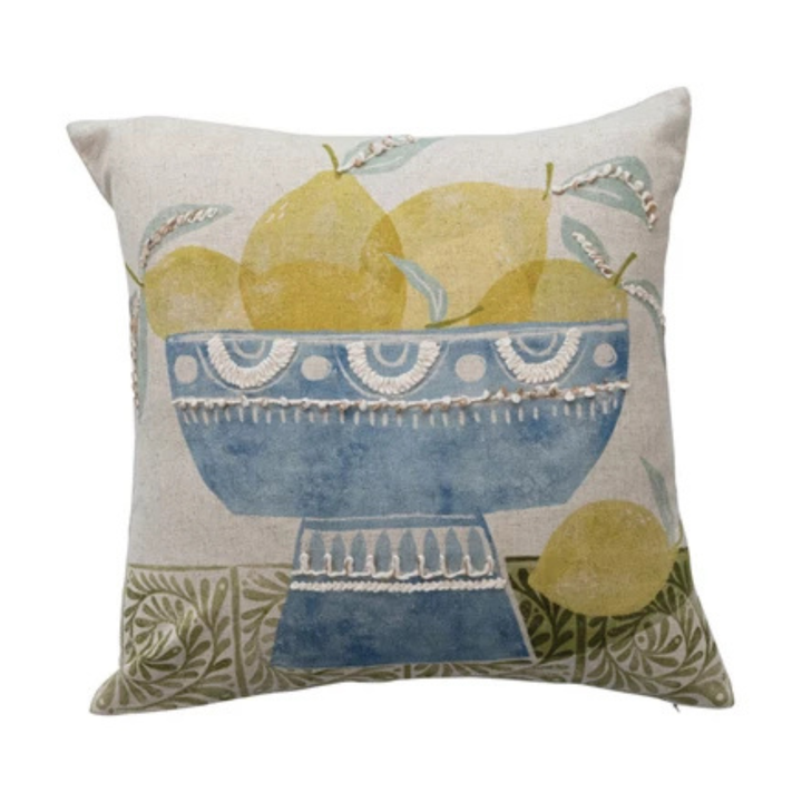 Lemons Printed Pillow