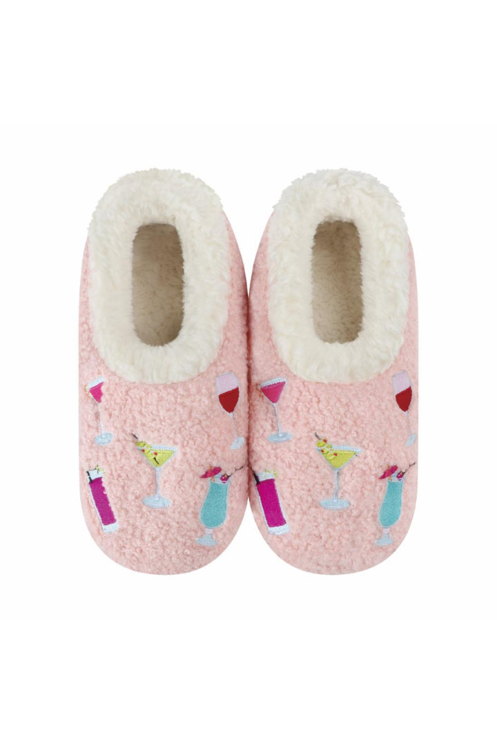 Snoozies Mini Embroidered Cocktails Slippers