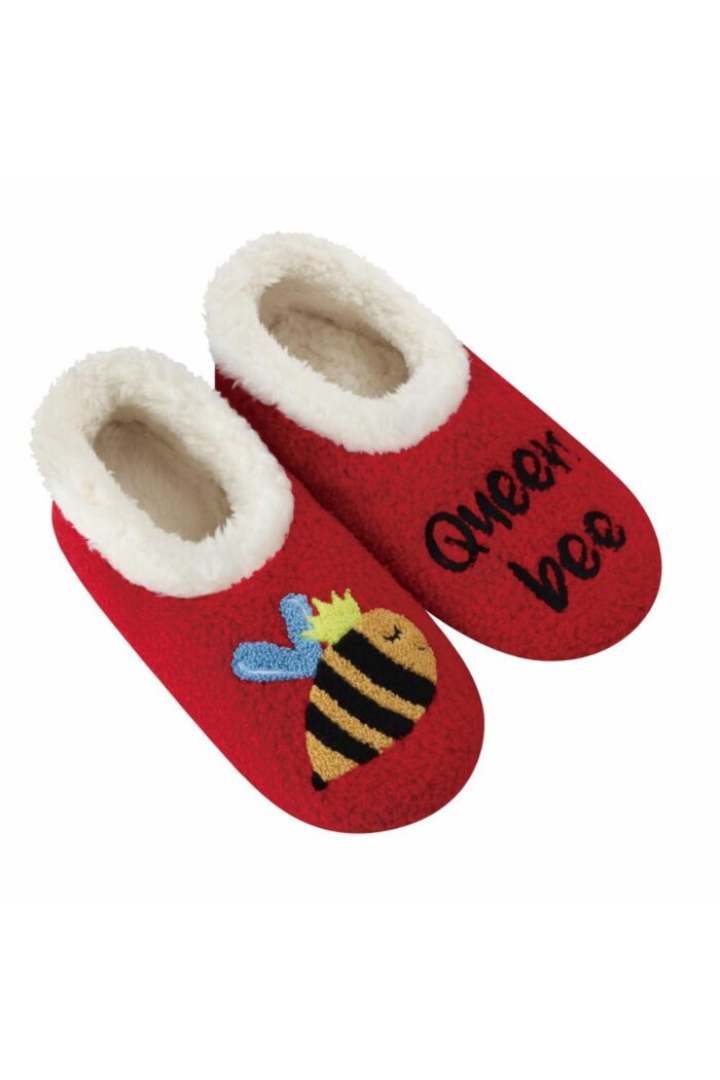 Snoozies Large Embroidered Queen Bee Slippers