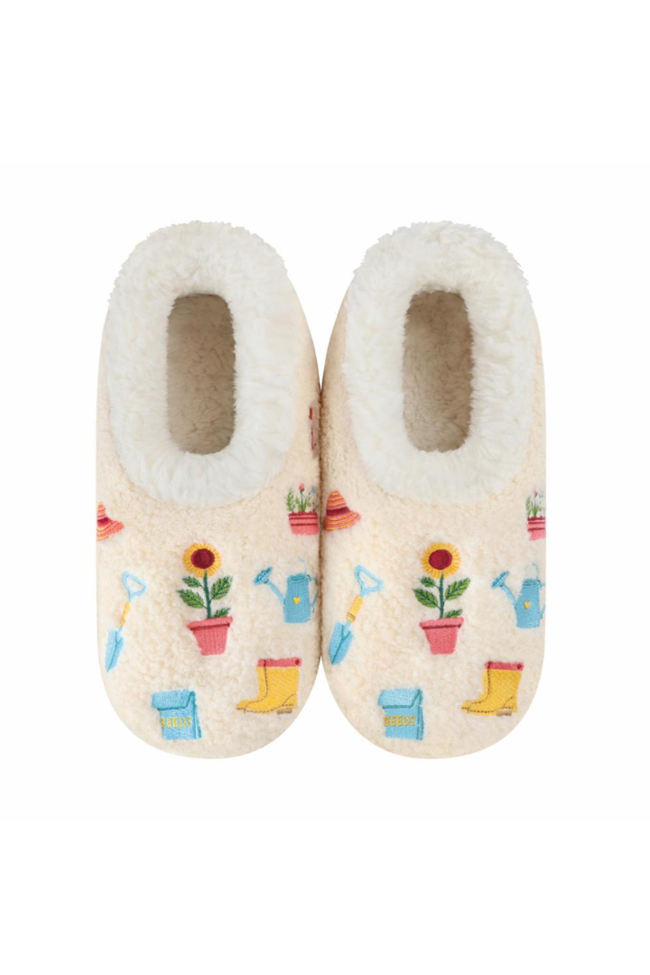 Snoozies Mini Embroidered Gardening Slippers