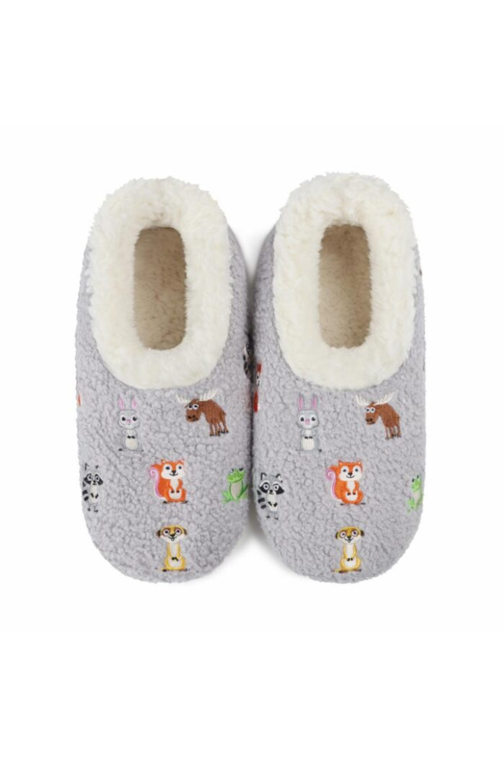 Snoozies Mini Critters Embroidery Slippers