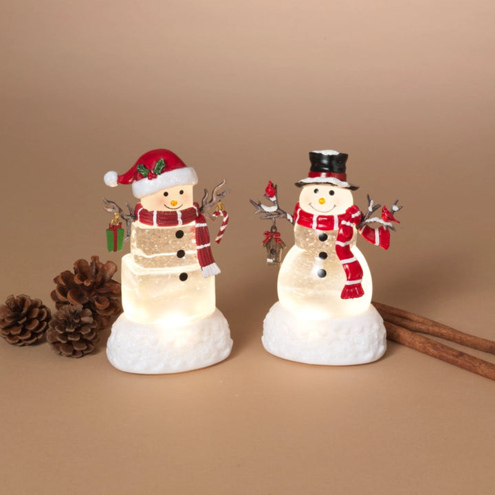 Lighted Snowman Spinning Winter Globe