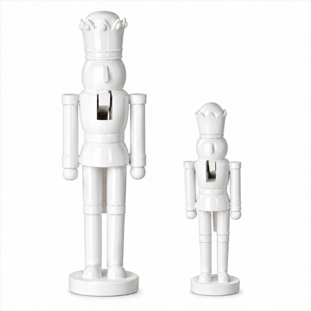 White Nutcracker Soldier Statue