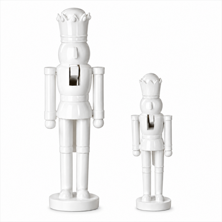 White Nutcracker Soldier Statue