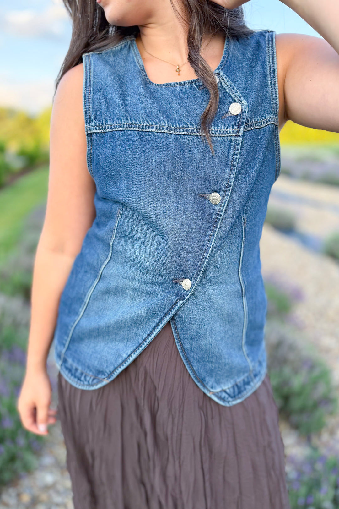 Free People Maris Denim Vest