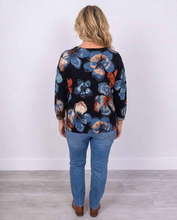 Midnight Bloom Sweater