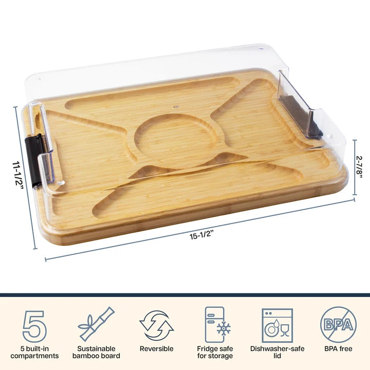 Flip Serve & Store Charcuterie Board & Lid