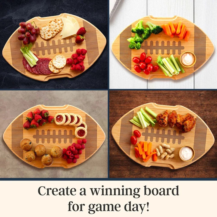 Football Flip Serve & Store Charcuterie Board & Lid