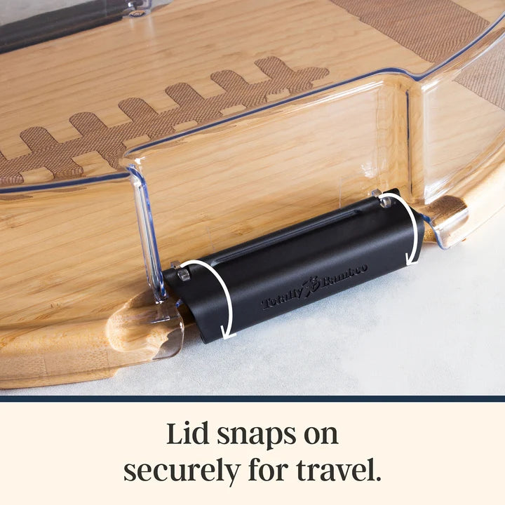 Football Flip Serve & Store Charcuterie Board & Lid