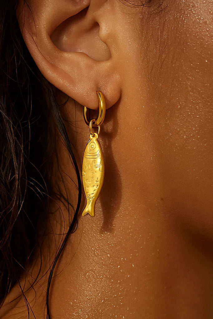 Ellie Vail Dayna Huggie Hoop Fish Earring