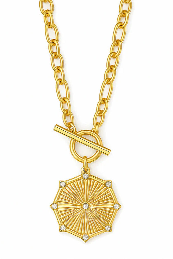 Ellie Vail Briar Toggle Chain Medallion Necklace