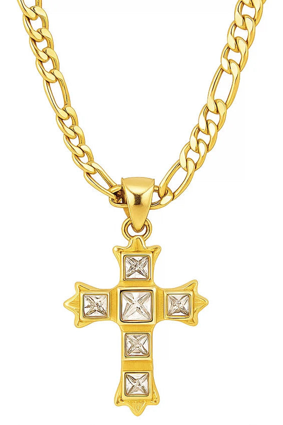 Ellie Vail Maren Figaro Chain Cross Necklace