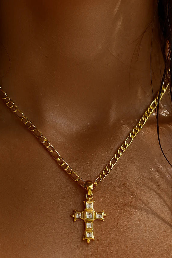 Ellie Vail Maren Figaro Chain Cross Necklace