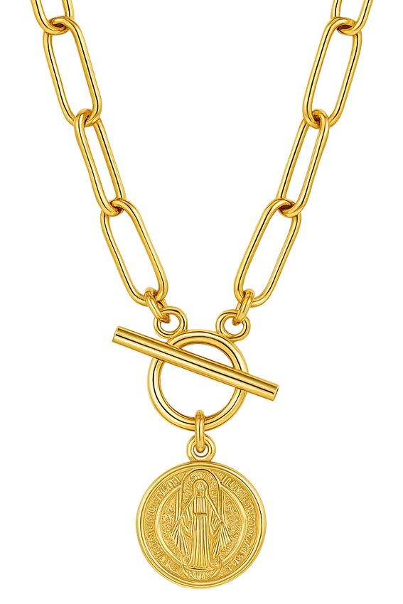 Ellie Vail Rowan Toggle Chain Coin Necklace