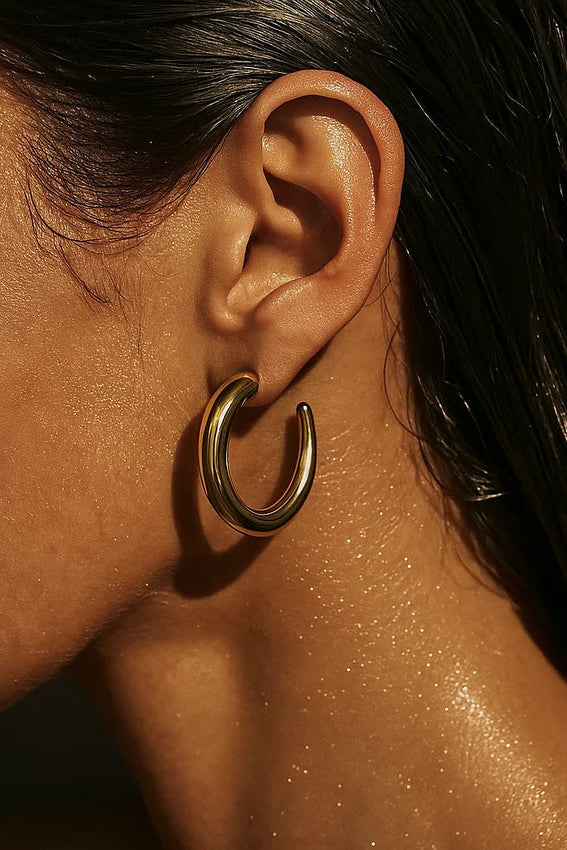 Ellie Vail Ridley Large Tusk Hoop Earring