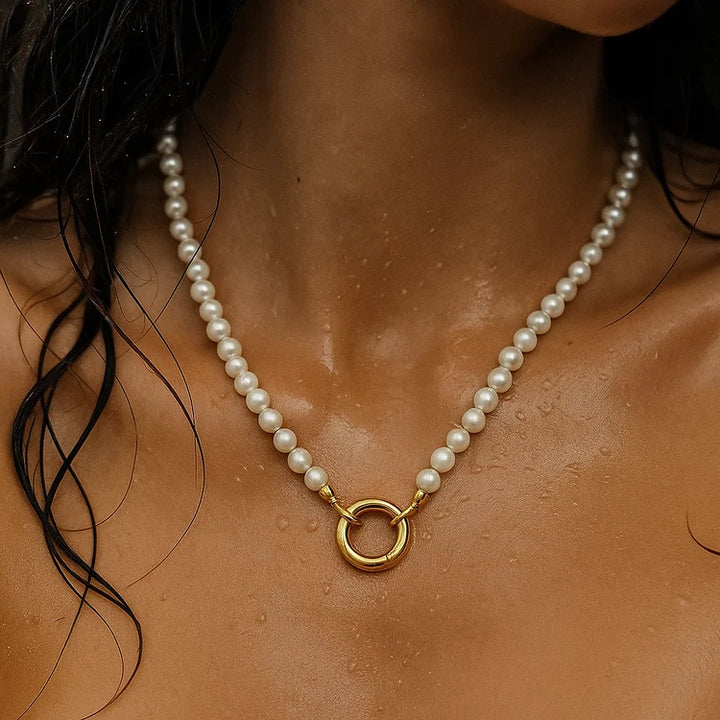 Ellie Vail Angelica Pearl Push Clasp Necklace