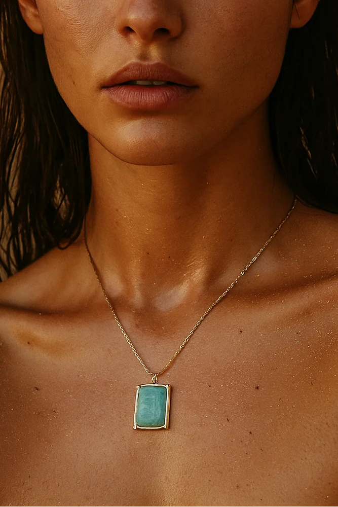 Ellie Vail Winnie Amazonite Pendant Necklace